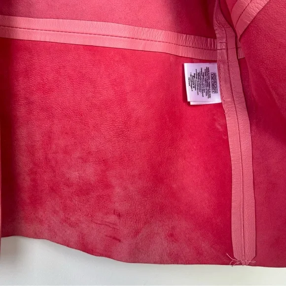 REMAIN Birger Christensen Sienna Leather Utility Shirt in Pink